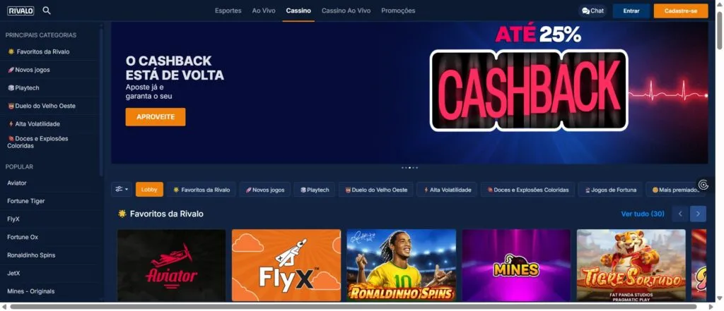 Promoções e Bônus RivaloPromoções e Bônus Rivalo